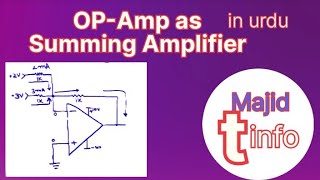 Summing Amplifier  Operational Amplifier  concept of summing amplifier [upl. by Nireves]