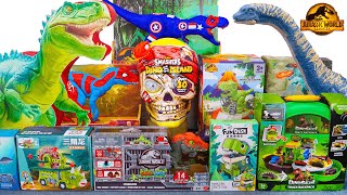 Unboxing Review Jurassic World ASMR  Smashers Dino Brachiosaurus Spinosaurus Trex Mosasaurus [upl. by Niletac]