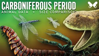 CARBONIFEROUS Period Animals size comparison and data [upl. by Nomaid]