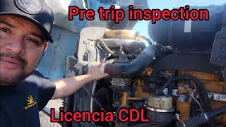 cómo hacer la inspección de un trailer en el examen de pre trip inspection camion semitruck [upl. by Jesher]