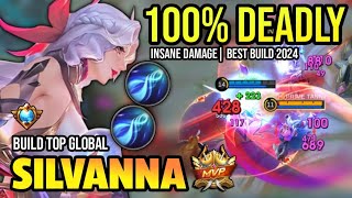 SILVANNA BEST BUILD 2024 • BUILD TOP GLOBAL SILVANNA GAMEPLAY  MOBILE LEGENDS✓ [upl. by Ynaffital970]