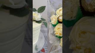 Simple yet Elegant White cake and cupcake Bouquet [upl. by Codie]