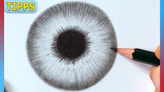 12 schnelle Tipps für das IRIS Zeichnen mit Bleistiften  Wie zeichne ich eine realistische Iris [upl. by Quennie]