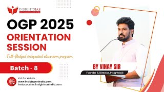 ORIENTATION SESSION  OGP 2025 Batch 8  Fullfledged Integrated Foundation Program  Vinay Sir [upl. by Ayhdiv828]