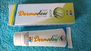 Review of Dermadew Aloe Lotion English  ClickOnCare [upl. by Nnaeirb880]