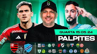 PALPITES DE FUTEBOL PARA HOJE 15 05 2024 QUARTAFEIRA  BILHETE PRONTO  Boleiros Tips [upl. by Tnirb975]