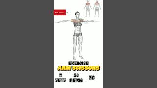 How to do arm scissors exercises 💪 workout plan exercise workout shorts [upl. by Aicelav]