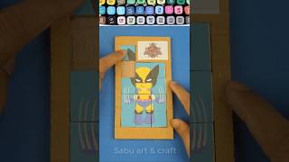 Wolverine Cardboard Crafts Puzzle games shorts deadpool puzzlegame artandcraft [upl. by Arral704]