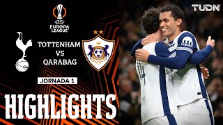 HIGHLIGHTS  Tottenham vs Qarabag  UEFA Europa League 202425  TUDN [upl. by Yvan]