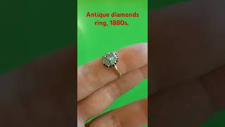 Antique diamonds ring1880s antiquering 19century [upl. by Ozen]