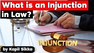 What is Injunction in Law Difference in Permanent Temporary amp Preliminary injunction  RPSC J [upl. by Ayian]