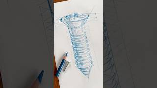 How to Draw a Screw art drawing drawingtutorial draw sketching sketchbook arts artwork [upl. by Ainaj]