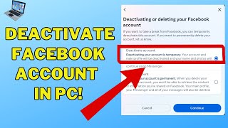 How to deactivate facebook account in pc Easy 2024 [upl. by Atil]