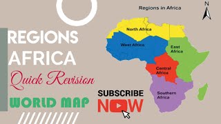 Africa Continent with All Regions and surrounding Oceans A Short View [upl. by Sandeep697]