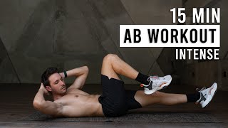 15 MIN INTENSE AB WORKOUT No Equipment [upl. by Rehtse523]