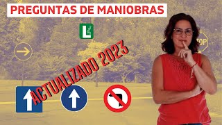 TEÓRICO B Preguntas de EXAMEN MANIOBRAS 🚗 [upl. by Nanine413]