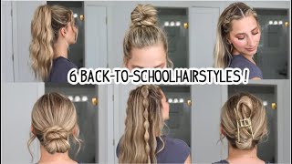 6 EASY amp TRENDY BACK TO SCHOOL HAIRSTYLES 2023 Long Medium amp Short Hairstyles [upl. by Baer]