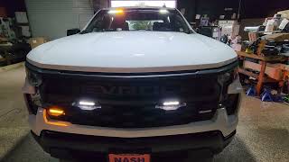 ILMODS  2023 Chevy Silverado Feniex Construction Amber White FusionS Surface Mount Lights 4200 [upl. by Hsekar]