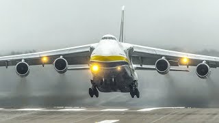 ANTONOV AN124 LANDING  DEPARTURE  The MONSTER among PLANES 4K [upl. by Campos463]