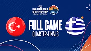 QUARTERFINALS Turkey v Greece  Full Basketball Game  FIBA U20 European Championship 2023 [upl. by Vizzone27]