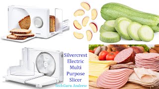 Silvercrest Electric Multi Purpose Slicer SAS 100 A1 TESTING [upl. by Bethany70]