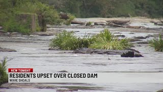 Ware Shoals residents closed hydro plant causing river levels to drop properties to erode [upl. by Neerehs]