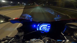 Honda CBR250RR Night Run Onboard  Pure Sound🔥  Top Speed [upl. by Nolly]