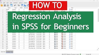 How to run Regression Analysis in SPSS  SPSS for Beginners 7 [upl. by Berlauda]