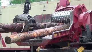 550 HP Wood Shredder at work [upl. by Pressman]