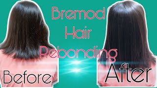 Step by step hair rebond using Bremod Milk Rebonding set A amp B ll Inday Maris [upl. by Hairahcaz]