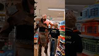 WHEN I SEE KRATOS WHILE GROCERY SHOPPING 🛒 godofwar starwars kratos godofwar3 anime cosplay [upl. by Mireille]