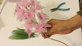 How to make nylon stocking flowers  Hyacinth [upl. by Middleton]