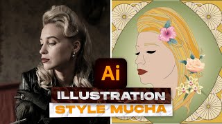 Illustration style Mucha dans Illustrator [upl. by Inga]