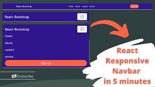 how to create reactbootstrap responsive navbar  react navbar beginner  react router v6 [upl. by Aeneus125]