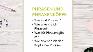 Phrasen und Phrasentypen  Syntax [upl. by Necyla649]