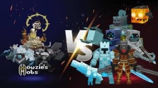 Mowzies mobs Vs Ice warrior addon  Minecraft Bedrock [upl. by Milicent]