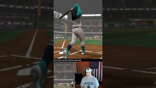 Hit it where it’s pitched y’all 🔥 mlbtheshow gaming baseball mlb hitting homerun sports w [upl. by Ynamad]