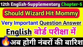 Should Wizard Hit Mommy most important Question Answers 2023  Class12 English Vistas Chapter5 [upl. by Arvad]