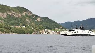 Filming from a HjelmelandNesvik ferry Norway [upl. by Stulin]