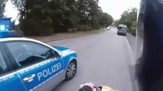 Epic Moped Police Chase in Germany Roller Verfolgungsjagd [upl. by Surtimed]