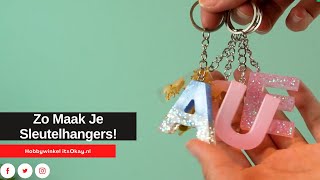 Zelf Sleutelhangers Maken  Epoxy Giethars  Resin Art  Letters [upl. by Chap959]