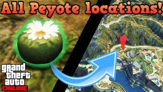 All Peyote plant locations LAND  GTA Online guides [upl. by Llenahc]