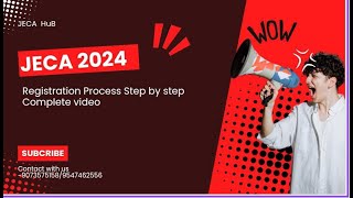 JECA 2024 Registration Procedure Step by Step 🔥🔥 JECA JECA2024 REGISTRATIONJECA [upl. by Juni]