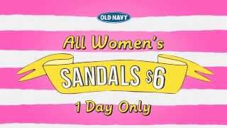 Old Navy Sandals One Day OnlyUnited States 6 [upl. by Arihsak183]