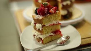 How to make Victoria Sponge Cake Recipe  Recipe for Strawberry Short Cake [upl. by Nickie]