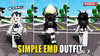 OUTFIT SIMPLE EMO For Girl Di Brookhaven IDCODES  Roblox Part 3 [upl. by Hamner364]