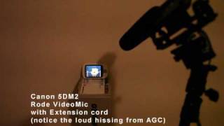 5D Mark 2 5dm2 Hissing Noise Rode VideoMic Magic Lantern firmware [upl. by Rockefeller138]