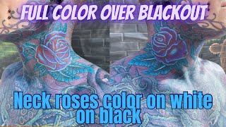 Full color neck roses and my general health related to heavy tattooing ink tattoo inked [upl. by Tuesday591]