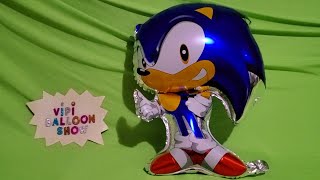 INFLATING FUN SONIC THE HEDGEHOG MYLAR BALLOON [upl. by Lesab]