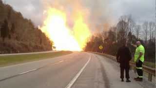 Huge Natural Gas Explosion Across Highway 77 in Sissonville West Virginia [upl. by Letnuahc]